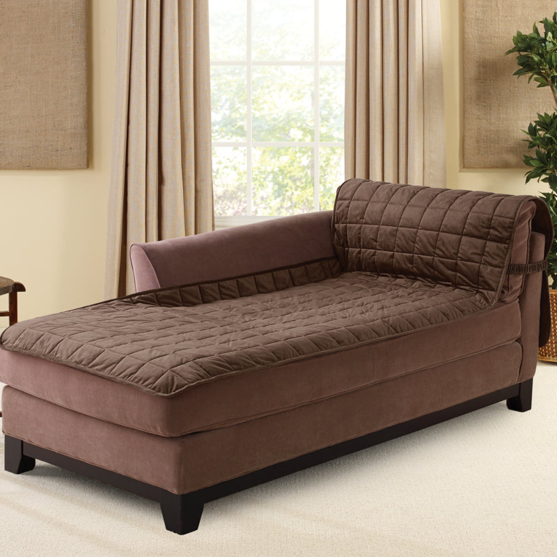 Sure Fit Deluxe Comfort Quilted Armless Box Cushion Chaise Lounge